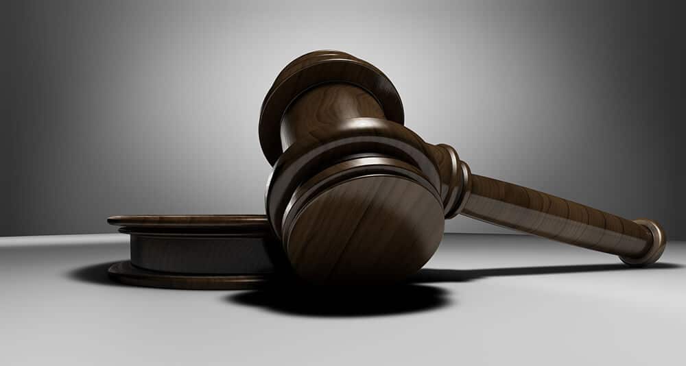 Gavel on striking block 