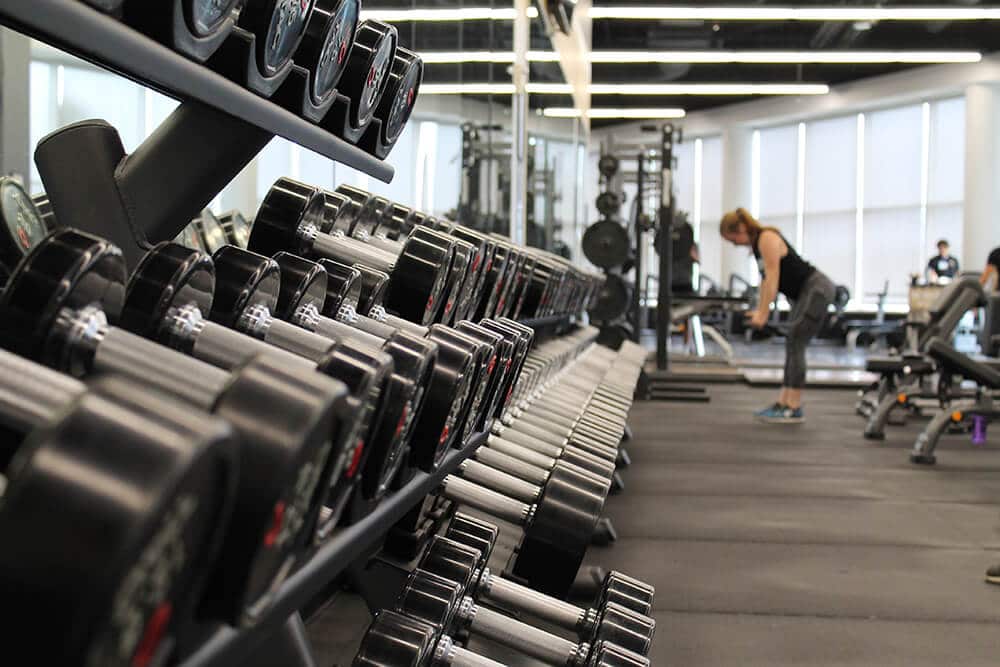 Person working out in a gym